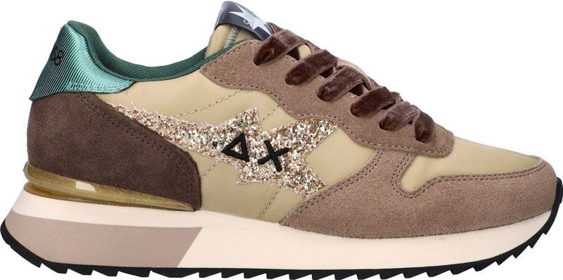 Sun68 - Stargirl - Hardloopschoenen - Donkerbeige - Glitter Logo