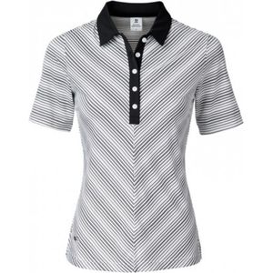 Daily Sports Golf Shirt - Zwart/ Wit - Maat S