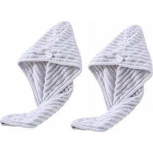 handdoekset - Set van 2 haartulband - 1.0 Gram - Grijs