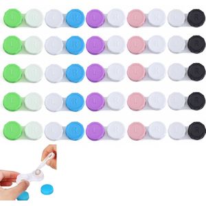 Lenzenbakje - 25 Stuks - Lenzen Set - Contactlensdoosjes - Contactlens - Lenzenbakje - Geschikt Voor Zachte Lenzen - Lensdoosje - Handig Voor Onderweg - Handig Voor in Je Handtas