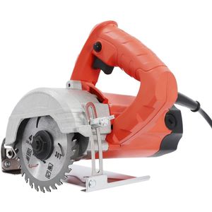 Draagbare Zaagmachine - Cirkelzaag - Circelzaag - Bedraad - 110 MM Zaagblad - Diafragma 20 MM - Max 45 Graden - Rood
