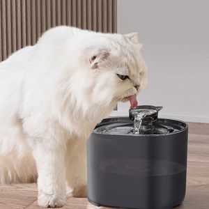 TX Store - Katten drinkfontein - Met Filtratie - Makkelijk schoonmaken - 2,2 liter - USB oplaadbaar - Zwart - Waterbak - Drinkbak