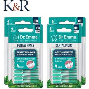 K&R Ventures® Dental Picks – 400 stuks Soft Picks – Tandenstokers met Mint Smaak – Zachte Tandenragers & Easy Picks – Voordeelverpakking voor Dagelijkse Mondverzorging