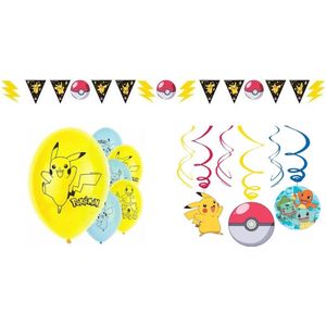 Amscan - Pokemon - Slinger - Ballonnen - Plafond Swirl decoratie - Versiering - Kinderfeest.