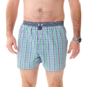McAlson Heren Boxershort Geruit Groen & Blauw L
