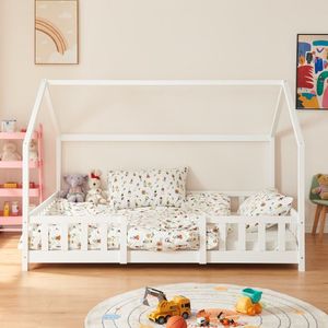 Kinderbed Sisimiut met uitvalbeveiliging 120x200 cm wit