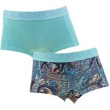 Muchachomalo Girls 2-pack boxer shorts print + solid