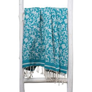 Saunahanddoek dames XXL 100 x 190 cm - extra groot - oosterse badhanddoek - hamamhanddoek - strandhanddoek - licht - 100% gekamd katoen - fair trade (koraal)