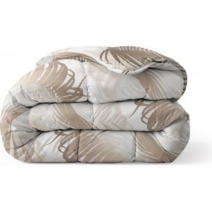 Zelesta Royalbed Palm Leaves 200x200cm - Dekbed zonder overtrek - 30 dagen proefslapen - Wasbaar hoesloos dekbed - Bedrukt dekbed - All year zomerdekbed & winterdekbed