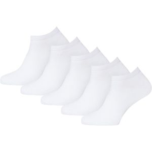 Witte sneakersokken | Extra zacht | Ademend | Maat: 35-40 | Aantal: 5 paar
