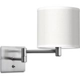 Home Sweet Home wandlamp Bling - wandlamp Swing inclusief lampenkap - lampenkap 16/16/15cm - geschikt voor E27 LED lamp - wit
