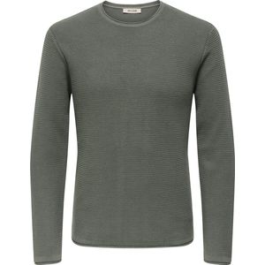 ONLY&SONS - ONSERIC REG 12 STRUC CREW KNIT NOOS - Gebreide Pullover - Gebroken Wit - Regular Fit