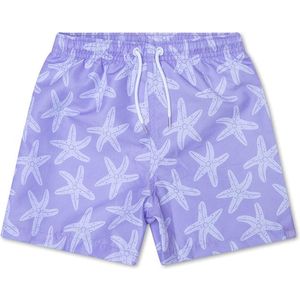 Swim Essentials Zwemboxer/Zwembroek Jongens - UV Zwemkleding Jongens - Lila Sea Star - Maat 110/116