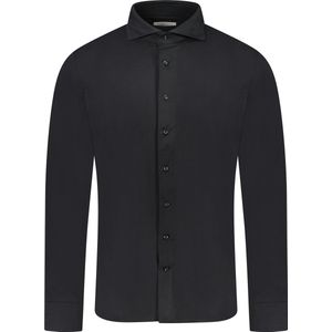 Profuomo Overhemd Zwart Aansluitend - Maat EU38 - Mannen - Never out of stock Collectie - Katoen