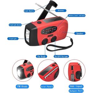 Radio Op Batterijen (Accu) - Radio Opwindbaar - Noodradio - Noodradio Solar Opwindbaar