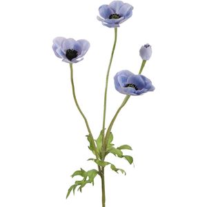 Viv! Home Luxuries Anemoon - zijden bloem - lichtblauw - 74cm