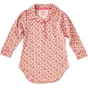 Little Label Pyjama Meisjes Maat 134-140/10Y - roze, wit - Madeliefjes - Nachthemd - Slaapshirt - Zachte BIO Katoen