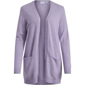 Vila - VIRIL OPEN L/S KNIT CARDIGAN NOOS - Vest - Pastel Lilac