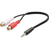 3,5mm Jack (m) - Tulp (v) stereo audio adapter kabel - 0,20 meter