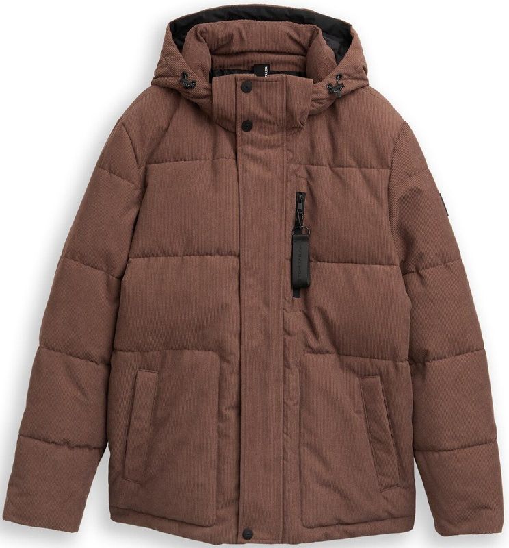 Tom Tailor - Corduroy Pufferjas - Met Afneembare Capuchon