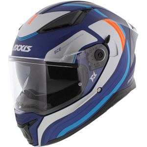 Axxis Panther SV helm Tribute C7 mat blauw XL - Motorhelm met zonnevizier ook geschikt voor brommer en scooter