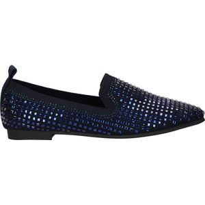 La Strada Knitted loafer blauw met steentjes dames - maat 38