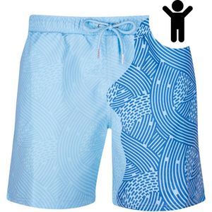 SEA'SONS - Zwembroek Jongens - Kleurveranderend - Sneldrogend - Blauw - Maat 98/104