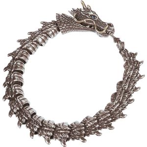 Nalussa's - Armband Fantasie - Viking Draken Armband - Viking Sieraad - Dragon Armband - Armband Mannen - Armband Vrouwen - Stainless steel - Chirurgisch Staal - 22 cm