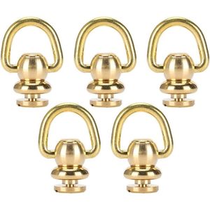 D-ring Klinknagels 5 Sets Messing Spijker Chicago Nagelschroef voor Leerambachten