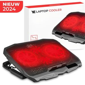 Universele Laptop Cooler met 4 krachtige ventilatoren - Verstelbaar - Tot 17 inch - Laptop standaard - Cooling pad