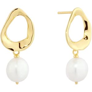 Oorstekers parel/goldplated/Bling-it