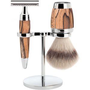 MÜHLE -Scheerset 3-delig Stylo - Spalted beech Saf.Razor