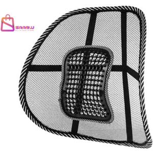 Orthopedische rugkussen onderrug – Ergonomisch Stoelkussen met Massagefunctie – rug kussen – Verbetert Houding – Voor Auto, Kantoor of Thuis – Zwart - 63272