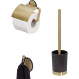 Tiger Tune toiletaccessoires set 3-delig vrijstaand Messing geborsteld/Zwart