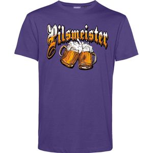 T-shirt Pilsmeister | Carnavalskleding heren | Oktoberfest | Foute Party | Paars | maat S