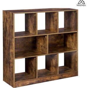 MIRA Home boekenkast - kubusplank - Vintage - Spaanplaat - 97.5x30x100