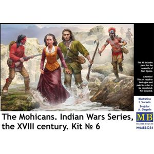 1:35 Master Box 35234 The Mohicans Indian Wars Series XVIIIth Kit No. 6 Plastic Modelbouwpakket