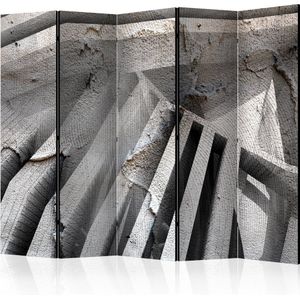 Kamerscherm - Scheidingswand - Vouwscherm - Beton 3D II [Room Dividers] 225x172 - Artgeist Vouwscherm