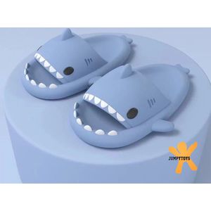 SHARKYSLIDES KIDS - JUMPYTOYS - Badslippers - Haai Slippers - EVA Product - BLURRY BLUE- Maat 32/33