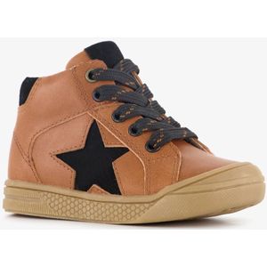 Stap leren jongens veterboots cognac - Maat 20