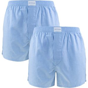 TOM TAILOR Pure Cotton Woven - Dakota-  2-Pack Heren boxershorts - Blauw - Maat XL