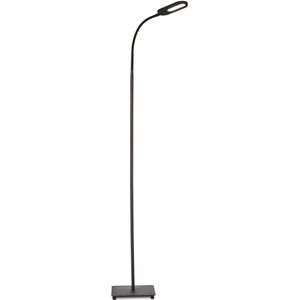 B.K.Licht - Zwarte Vloerlamp - CCT - LED - dimbaar - voor woonkamer - staande lamp met ingebouwde dimmer - staanlamp - leeslamp - 600Lm - 8W
