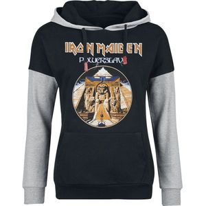 Iron Maiden Powerslave Dames Trui met capuchon - zwart/gemêleerd grijs - XS