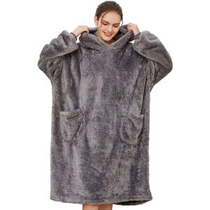 Luxe hoodiedeken - hoodie knuffeltrui hoodiedeken deken met mouwen