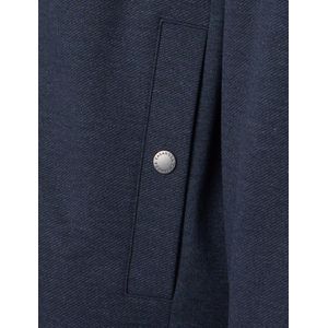 Casa Moda Heren vest blauw (Maat: S) - Effen - Halslijn: Opstaande kraag,