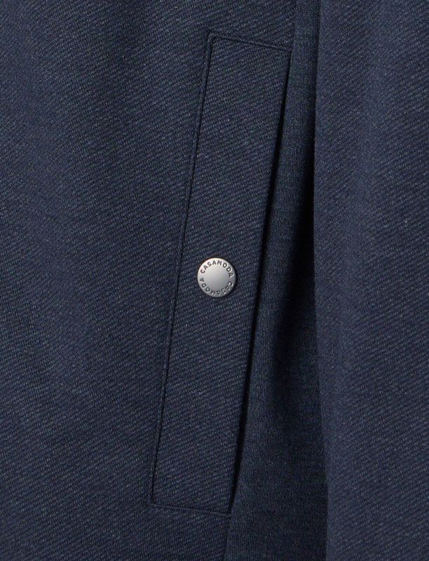 Casa Moda Heren vest blauw (Maat: S) - Effen - Halslijn: Opstaande kraag,