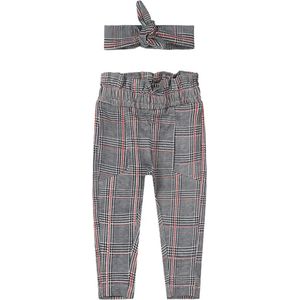 Dirkje-Meisjes Jogging broek+ haarband- Grijs - Maat 56