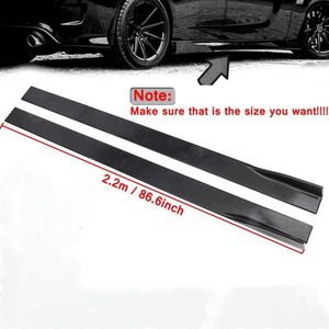 Auto Side Skirts Extensions - Splitter Side Skirt Lip - 2m Zwart - 2st