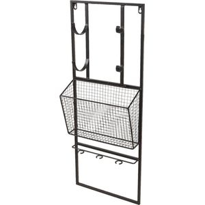 Wandrek 32*12*82 cm Bruin Ijzer Rechthoek Muurrek Opbergkast Hangkast