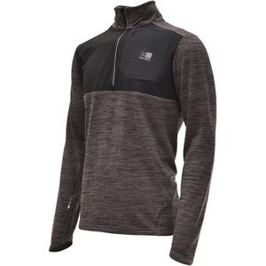 Karrimor Running ¼ Zip Long sleeve - Heren - Hardloopshirt - Kleur Zwart marl - Maat XL